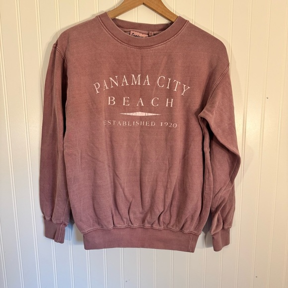 Panama City Beach Women’s Pink Crewneck Sweater Size Small - Picture 1 of 10